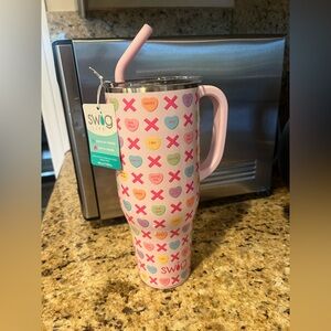 Swig Life 40 oz Pink Conversation Heart Valentine’s Tumbler